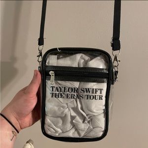 Taylor Swift crossbody bag with permanent vinyl